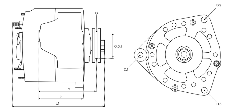 AS-PL A3411PR Generator — VW, AUDI, SKODA