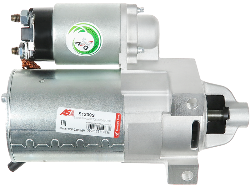 AS-PL S1209S Startmotor — KOHLER, CUB CADET, JOHN DEERE