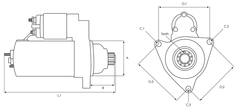 Mitsubishi S5229(MITSUBISHI) Startmotor — MERCEDES-BENZ