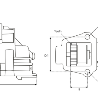 Denso S6038(DENSO) Startmotor — CITROËN, PEUGEOT